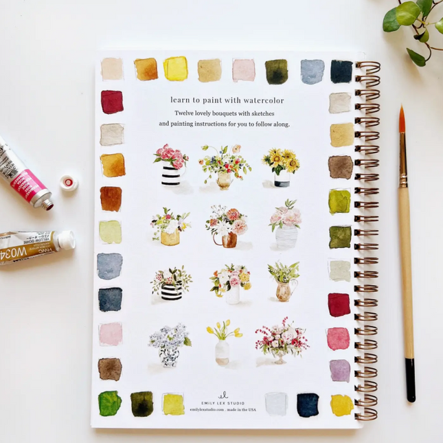 Bouquets Watercolor Workbook