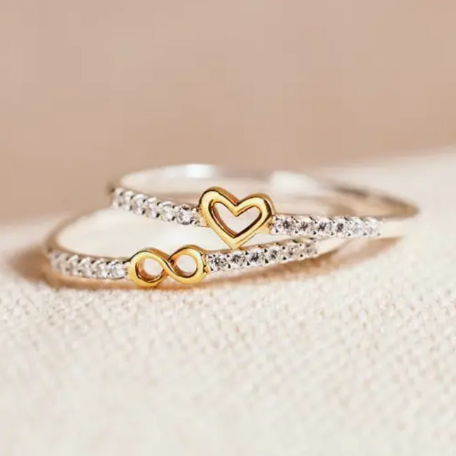 Heart Stacking Ring ~ Sterling Silver