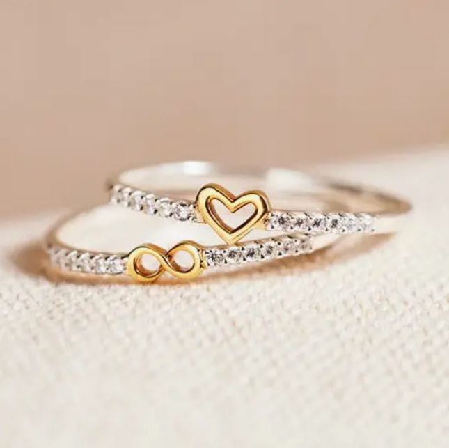 Heart Stacking Ring ~ Sterling Silver