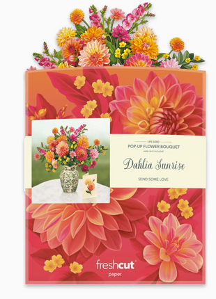 Paper Flower Bouquet ~ Dahlia Sunrise
