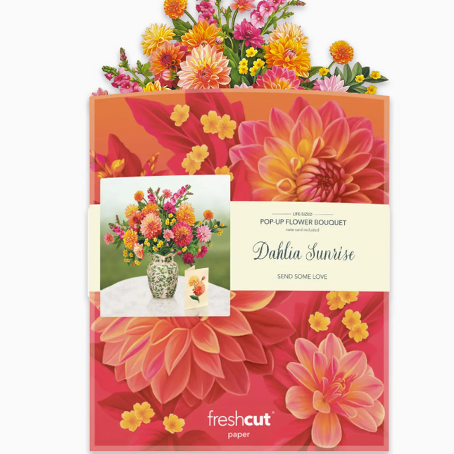 Paper Flower Bouquet ~ Dahlia Sunrise