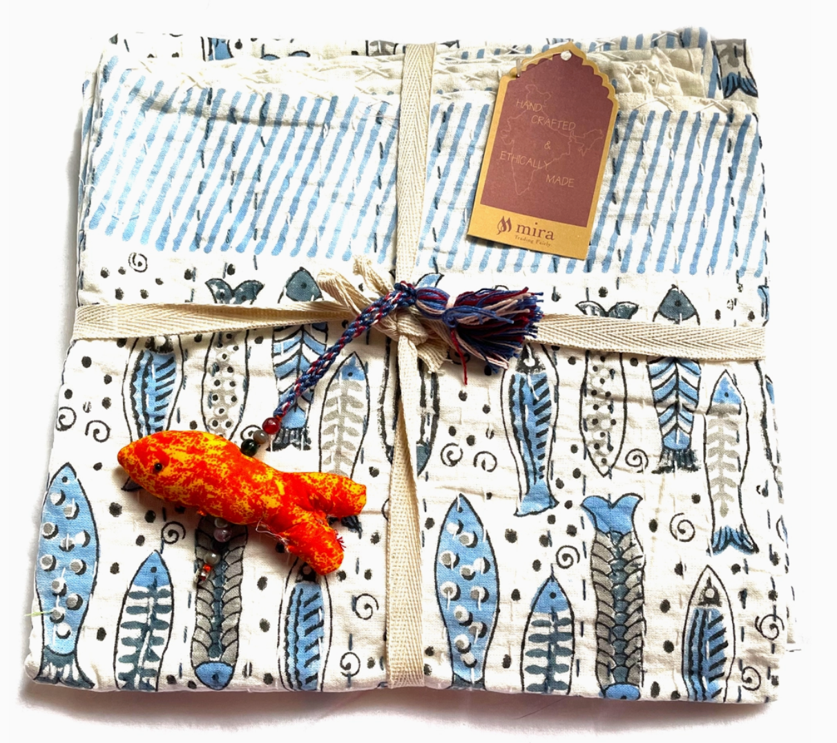 Baby Block Printed Kantha Blanket