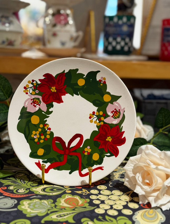 Vintage China ~ Threshold Christmas Holiday Wreath Plate