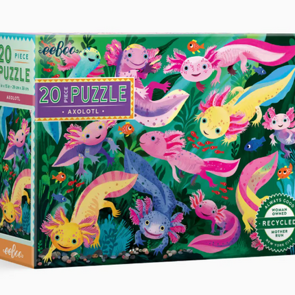 eeBoo~ Axolotl 20 Piece Puzzle