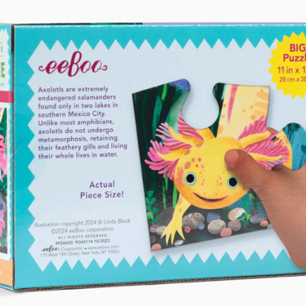 eeBoo~ Axolotl 20 Piece Puzzle