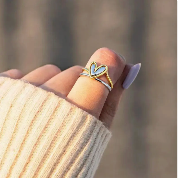 Heart Stacking Ring Set