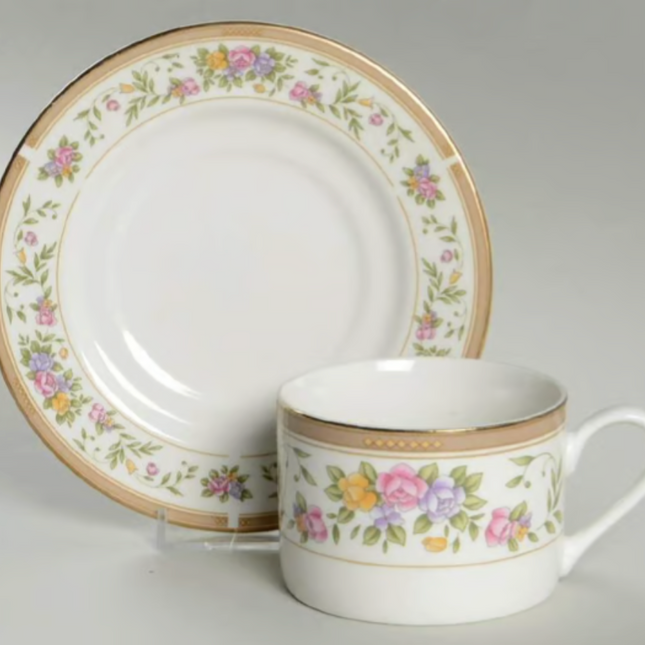 Vintage China — Bellini Teacup &amp; Saucer by Farberware