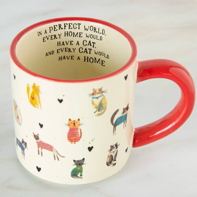 Cat Home Ceramic Camp Mug