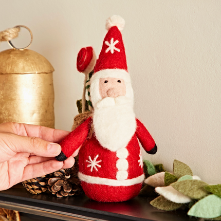 Felt Standing Santa Christmas Decoration