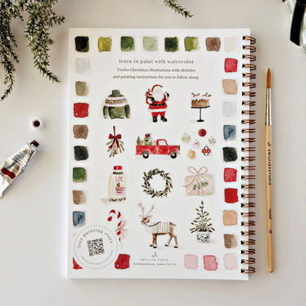 Classic Christmas Watercolor Workbook