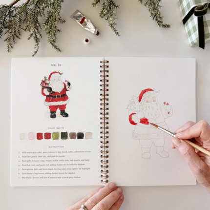 Classic Christmas Watercolor Workbook