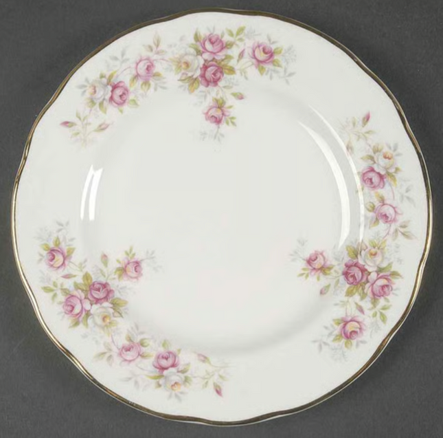 Vintage China — June Bouquet Teacup, Saucer &amp; Bread Plate by Duchess