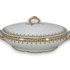 Oval Covered Vegetable Bowl Dish