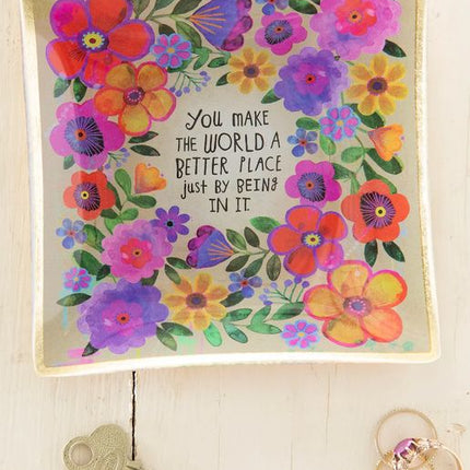 Decorative Glass Trinket Trays – Uplifting Art & Messages