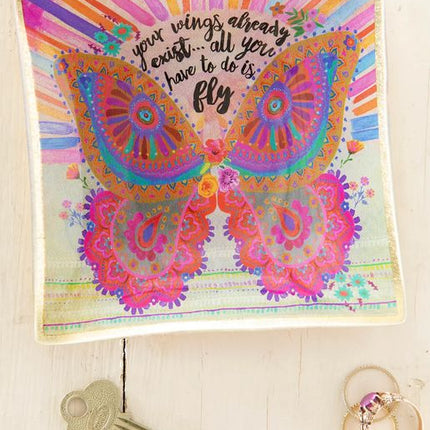 Decorative Glass Trinket Trays – Uplifting Art & Messages