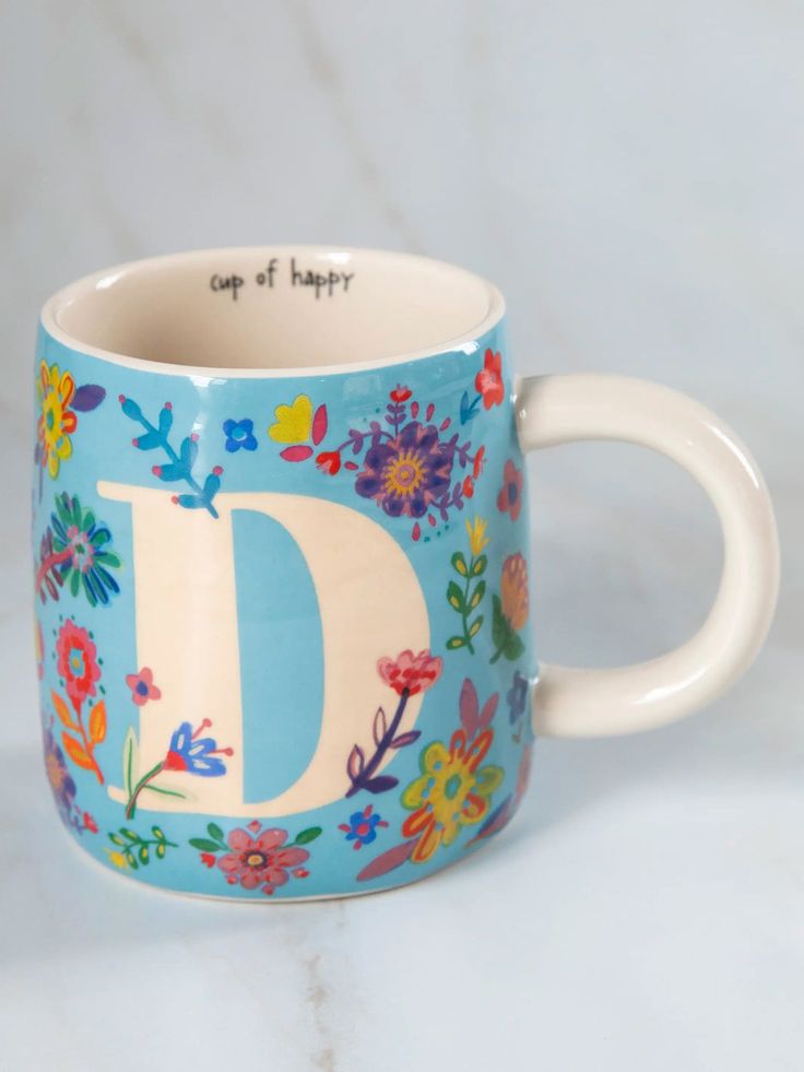 🌸 Initial Floral Mugs