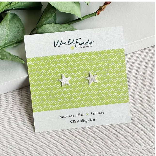 Silver Star Earrings