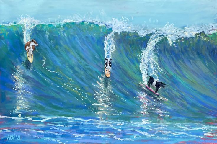 Surfing Cows Notecards ~ Ali B Wiese