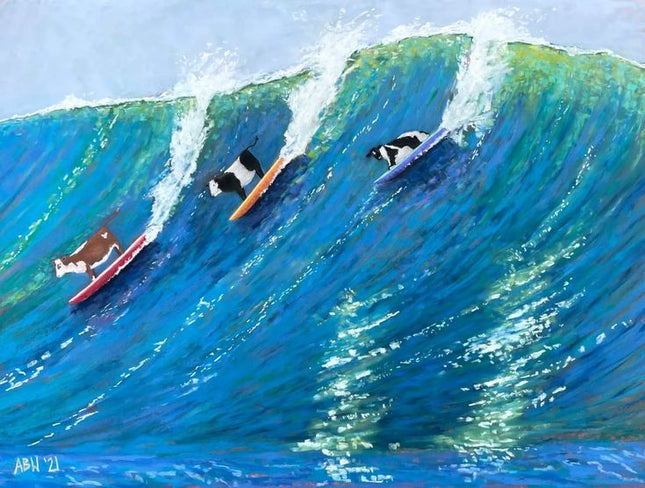 Surfing Cows Notecards ~ Ali B Wiese