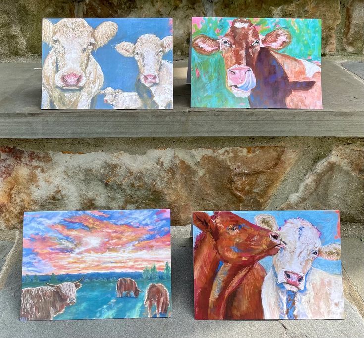 Surfing Cows Notecards ~ Ali B Wiese