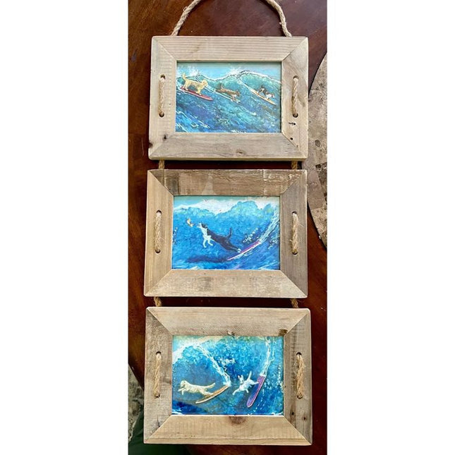 Surfing Cows Triptych ~ Ali B Wiese