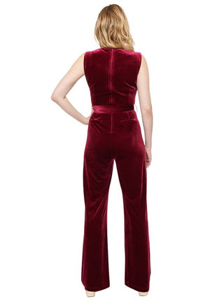 Unique Vintage ~ Merlot Jumpsuit