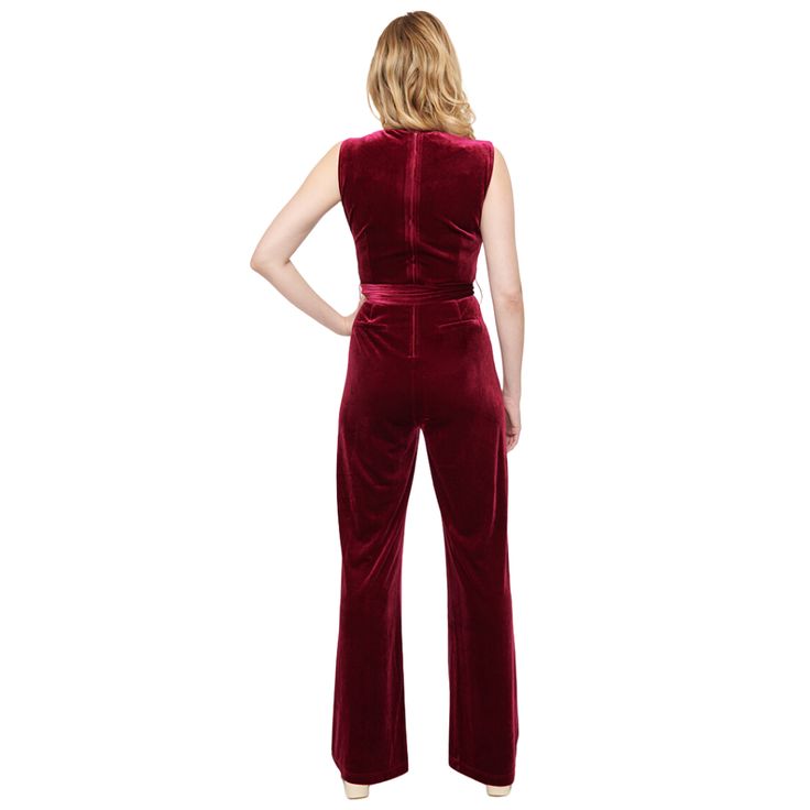 Unique Vintage ~ Merlot Jumpsuit