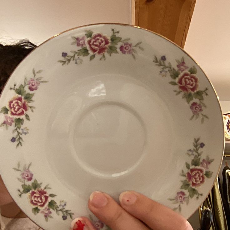 Vintage China ~ Pink & Blue Roses By Duchess China