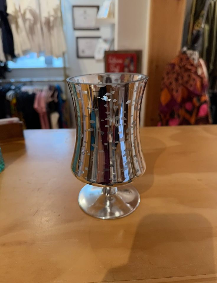 Vintage China ~ Silver Robin Egg Candle Vase