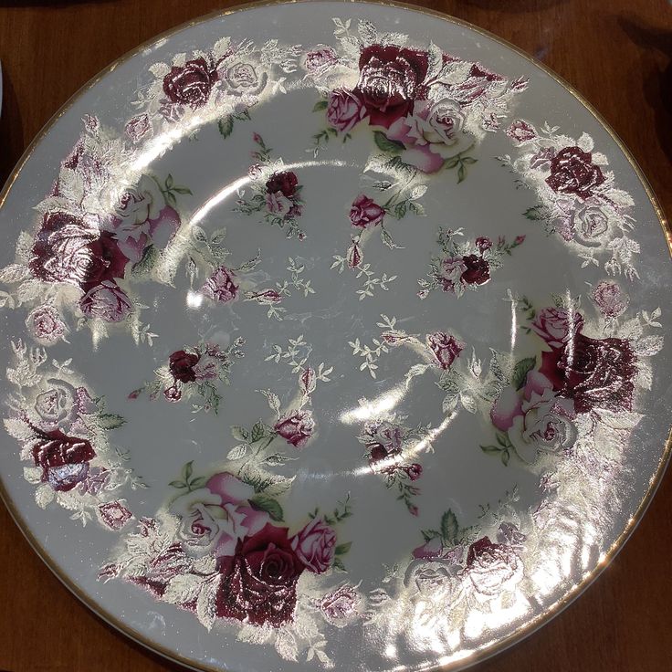 Vintage China ~ Victorian Rose Plate