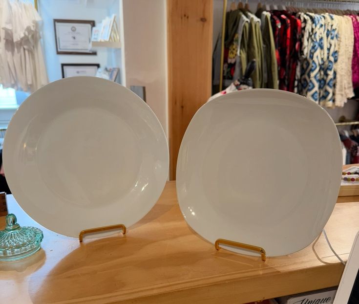 Vintage China ~ White Base Plates