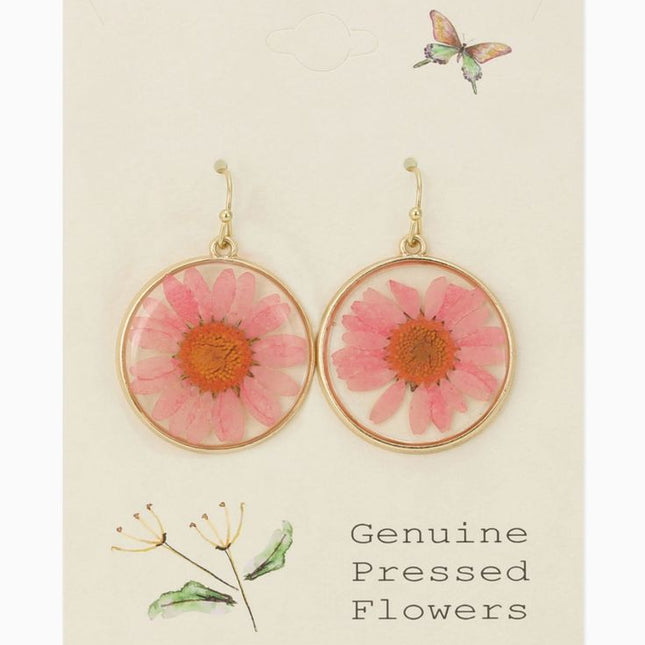 Vintage Pressed Flower Earrings