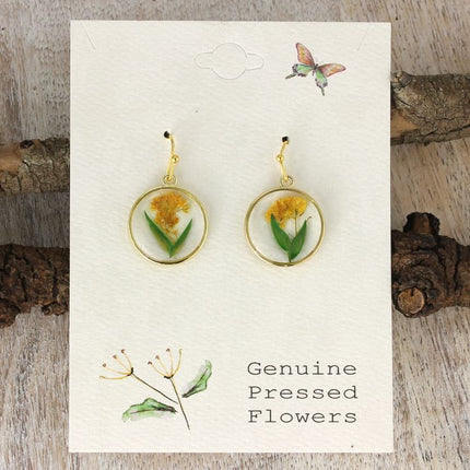 Vintage Pressed Flower Earrings