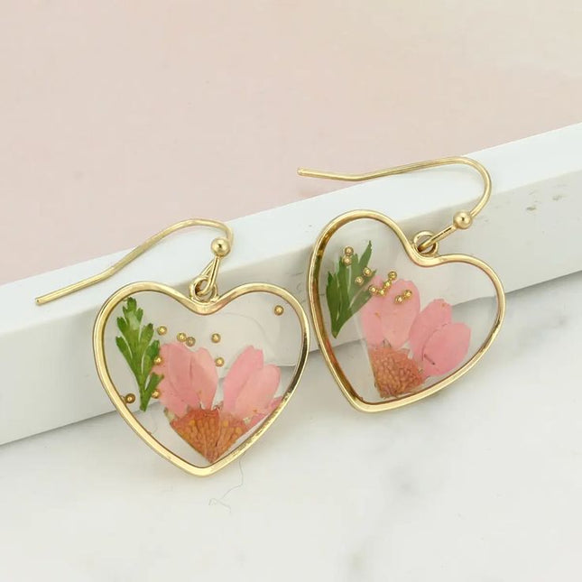 Vintage Pressed Flower Earrings
