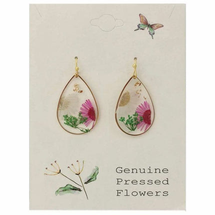 Vintage Pressed Flower Earrings