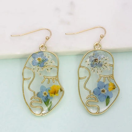 Vintage Pressed Flower Earrings