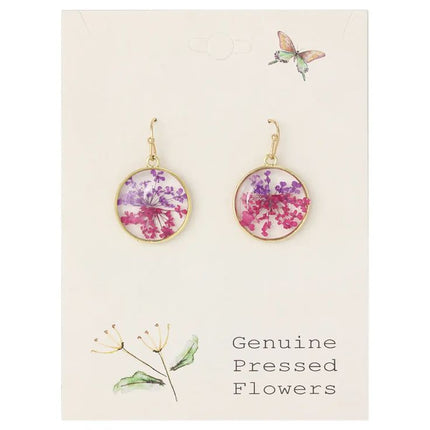 Vintage Pressed Flower Earrings