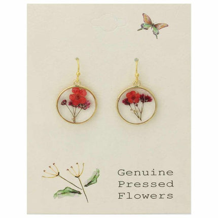 Vintage Pressed Flower Earrings