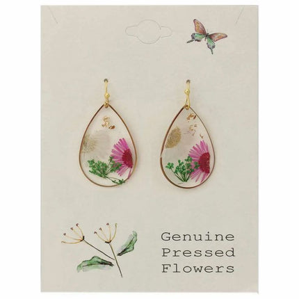 Vintage Pressed Flower Earrings
