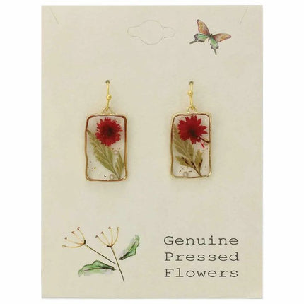Vintage Pressed Flower Earrings