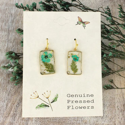 Vintage Pressed Flower Earrings