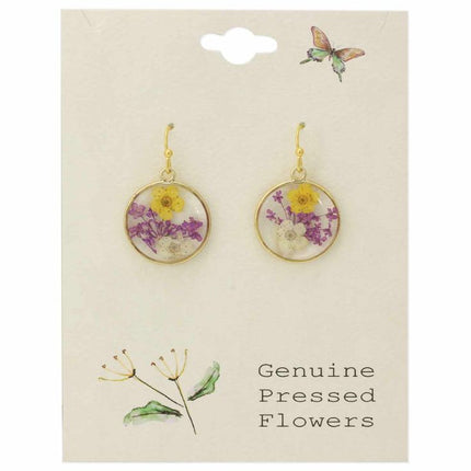 Vintage Pressed Flower Earrings