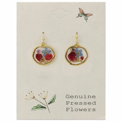 Vintage Pressed Flower Earrings
