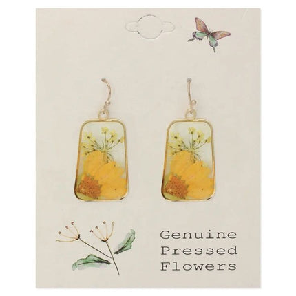 Vintage Pressed Flower Earrings