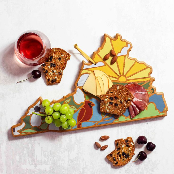 Bamboo Virginia Cutting Board ~ Art by Summer Stokes