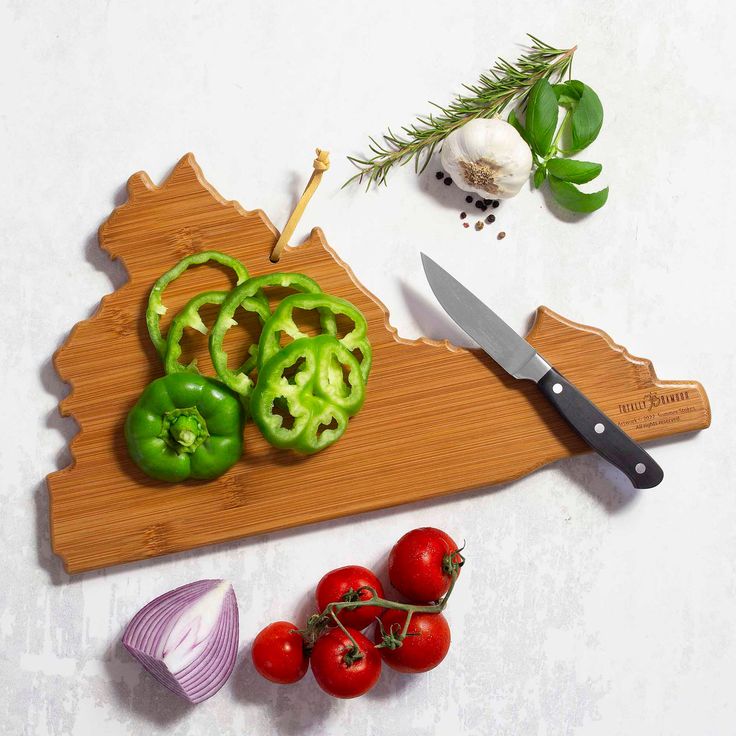 Bamboo Virginia Cutting Board ~ Art by Summer Stokes