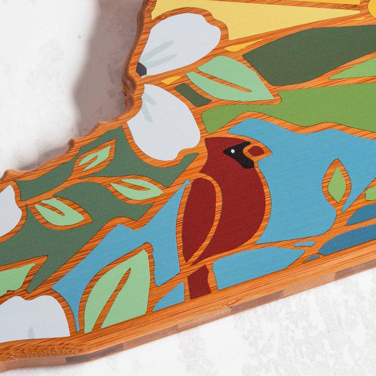 Bamboo Virginia Cutting Board ~ Art by Summer Stokes