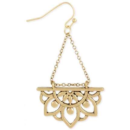 Rising Lotus Gold Earrings