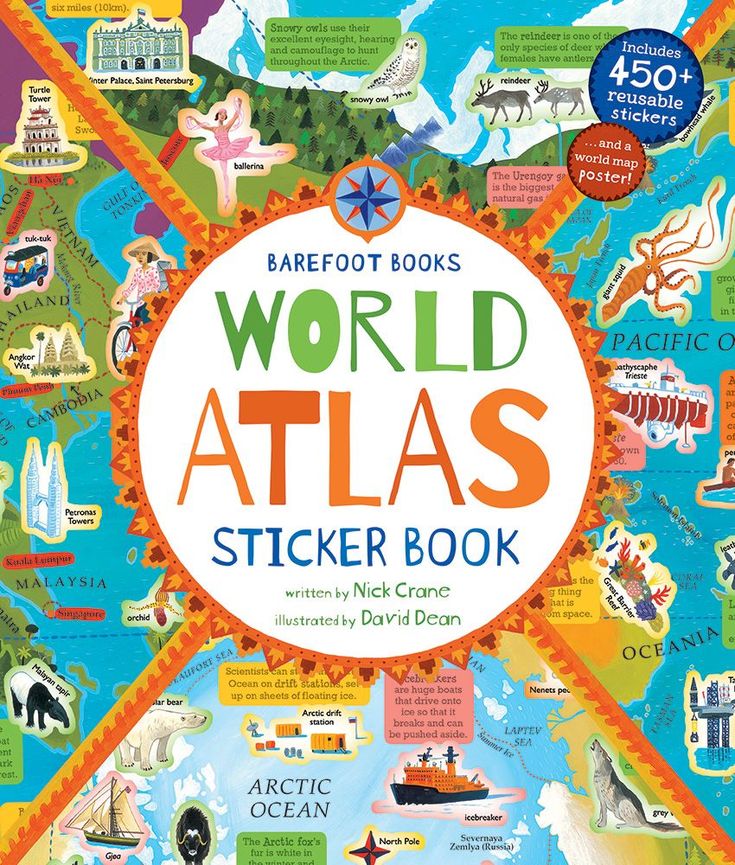 Barefoot Books ~ World Atlas Sticker Book - Paperback