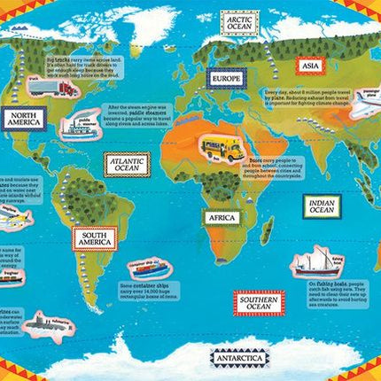 Barefoot Books ~ World Atlas Sticker Book - Paperback
